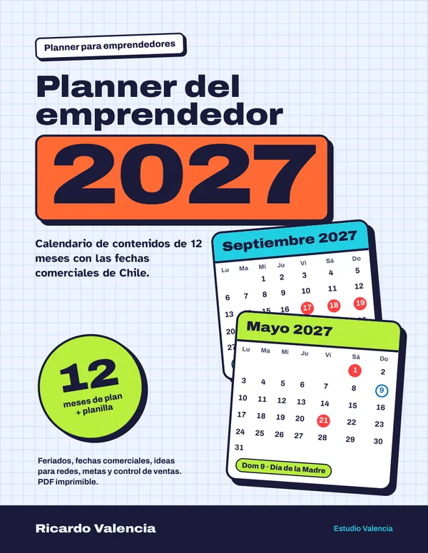 Portada del Planner del emprendedor 2027