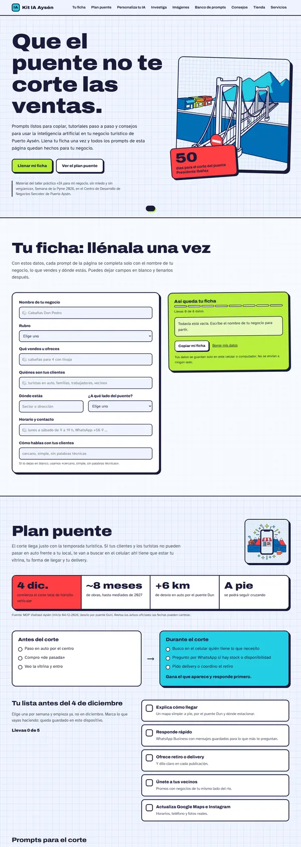 Portada del Kit IA Aysén